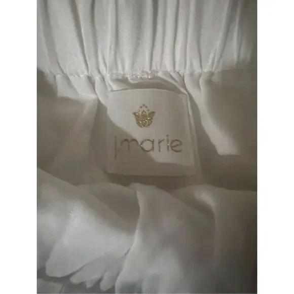 J. Marie White Mini Skirt with Black Embroidery Size S - Picture 8 of 9